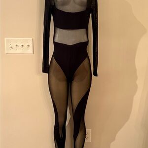 PrettyLittleThing Black Mesh Top